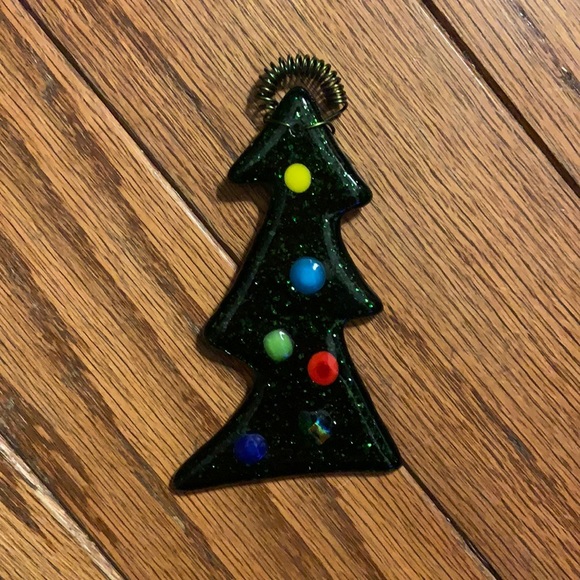 Handmade Fused Glass Christmas Tree Ornaments - Picture 1 of 3